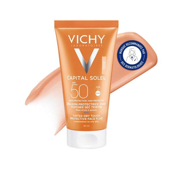 Capital Soleil Emulsion Toucher Sec Teintée SPF50