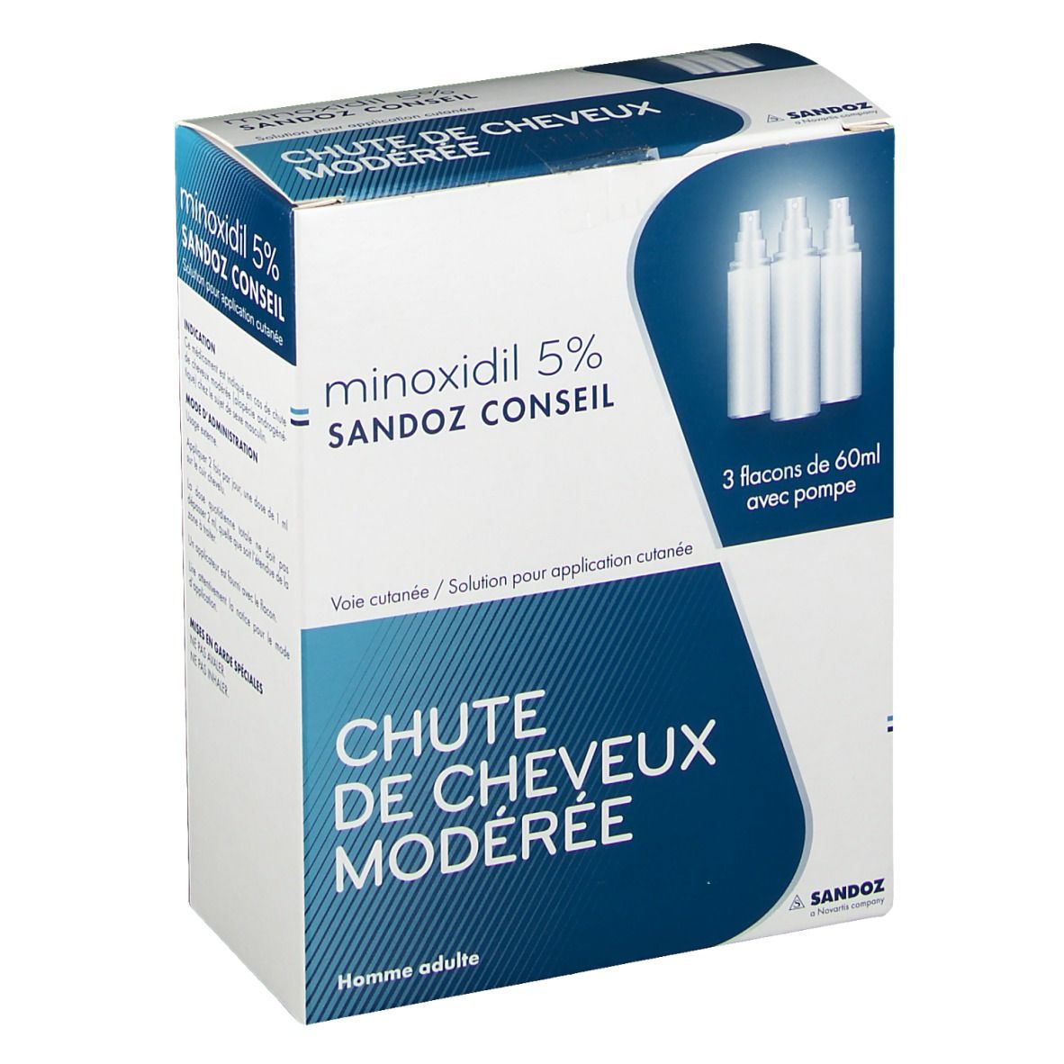 Sandoz Minoxidil 5 %, solution pour application cutanée