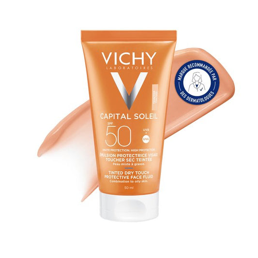 Capital Soleil Emulsion Toucher Sec Teintée SPF50
