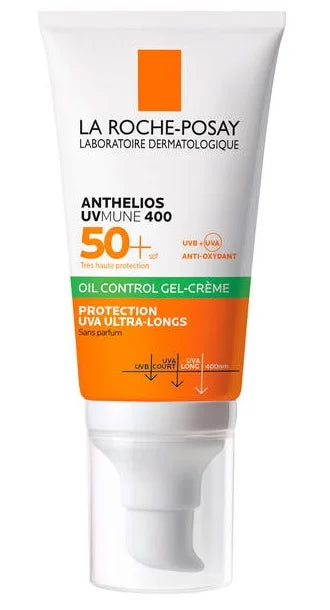 Anthelios uvmune 400 crème solaire visage en gel-crème sans parfum SPF50+ , Peaux Mixtes à Grasses