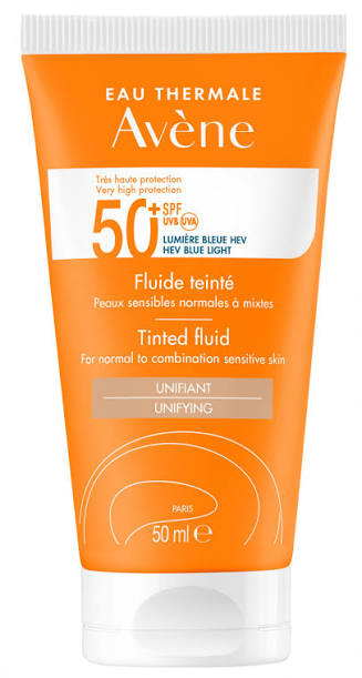 Soins solaires - Peaux sensibles  Fluide teinté SPF 50+