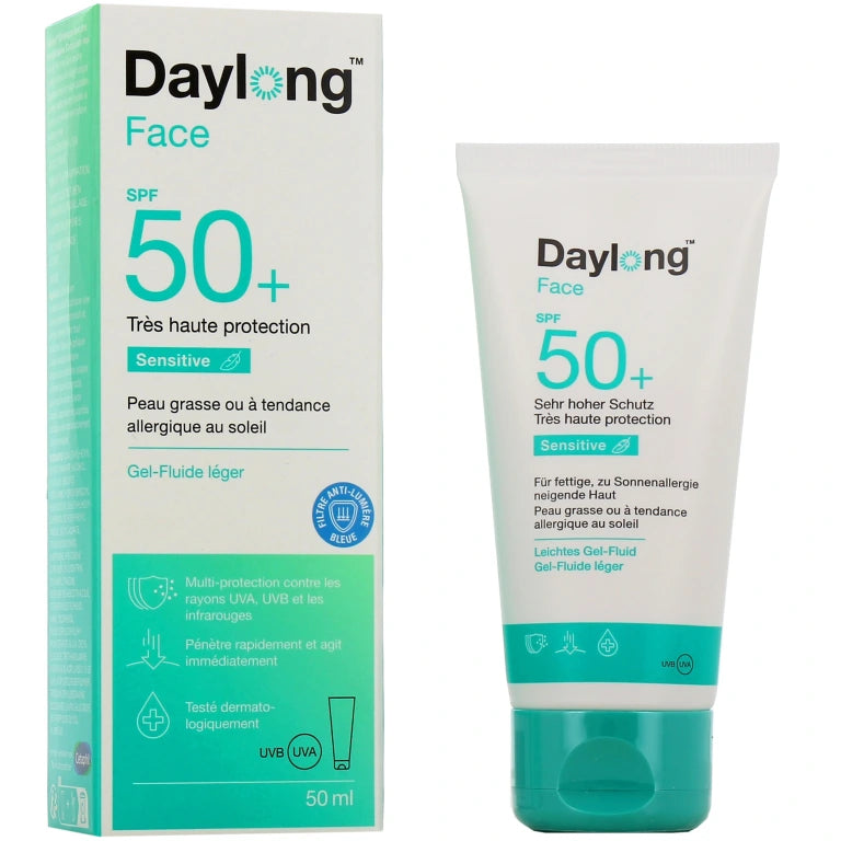 Daylong sensitive Face Gel-Fluide SPF50+ – Crème solaire 50ml